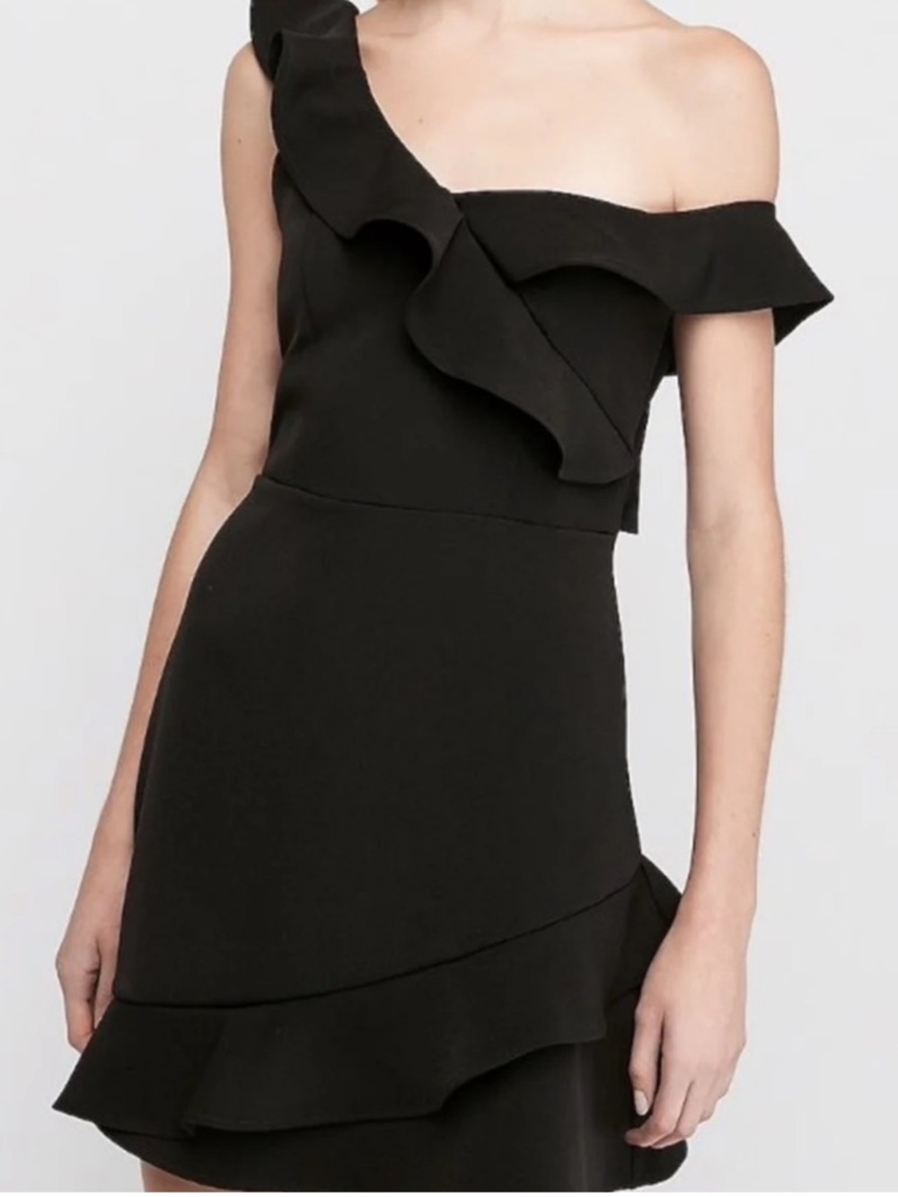 Express Asymmetrical Ruffle Dress - Picture 7 of 7